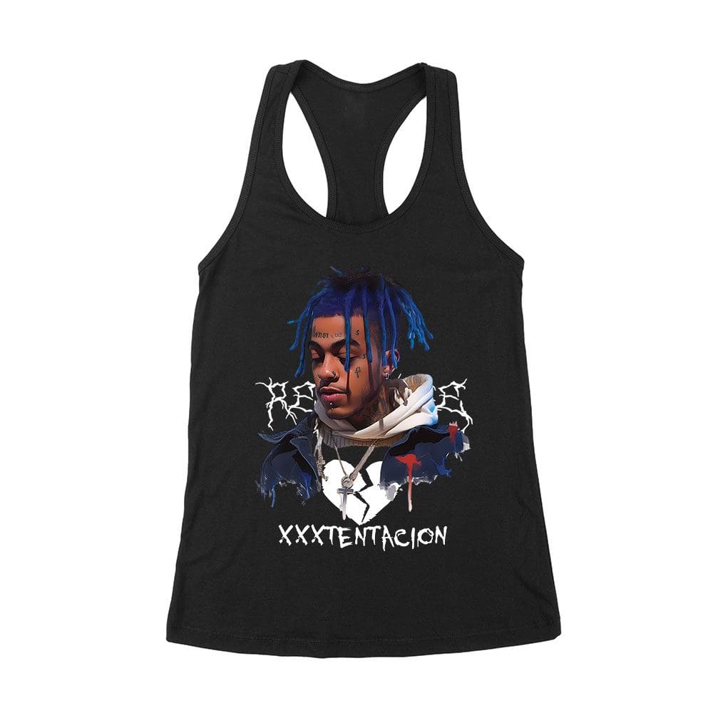 Xtt-03_Wrtt-Black.jpg Xxxtentacion Tribute T-Shirt - Iconic Rap Artist Graphic Tee For True Fans Women'S Racerback Tank Top – Viva Party