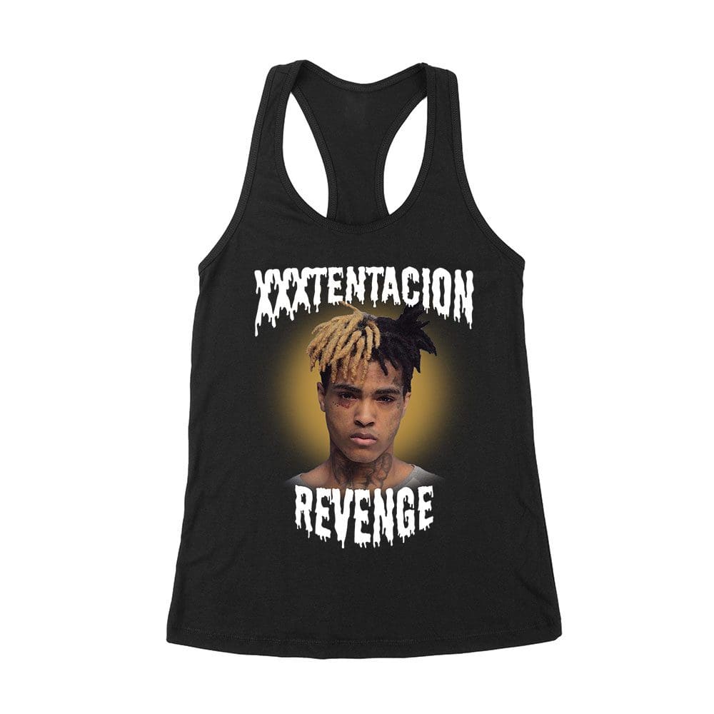 Xtt-05_Wrtt-Black.jpg Xxxtentacion Revenge T-Shirt ? Bold Tribute Streetwear Graphic Tee For Rap Fans Women'S Racerback Tank Top – Viva Party
